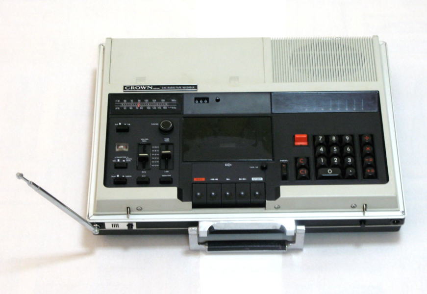 CROWN  CL-110R  ラジオ 電卓付きカセットテープレコーダー